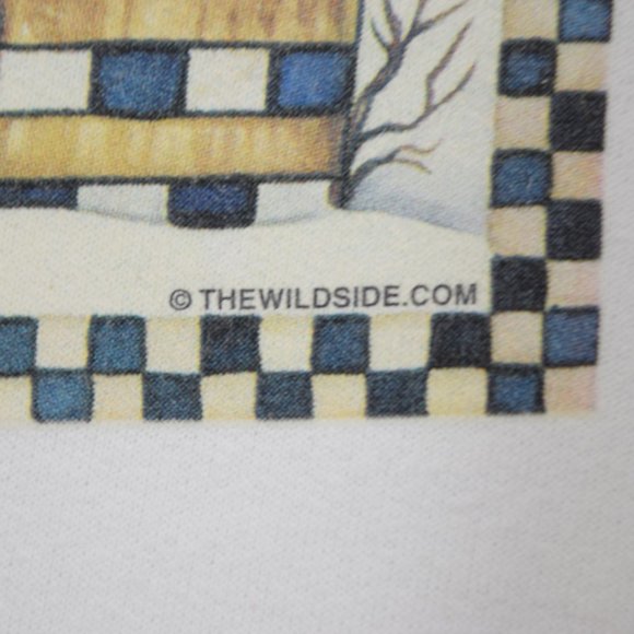 Laurie Korsgaden Snowman Sweatshirt XL Signed Wildside Cottagecore Grandma Chic - Picture 4 of 14